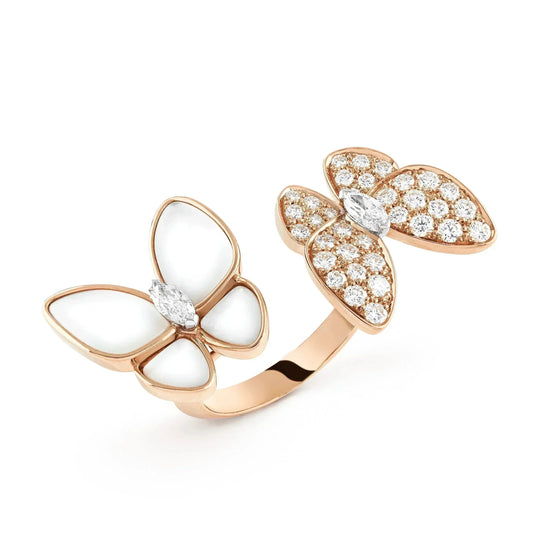[Jewelicorn]TWIN BUTTERFLY DIAMOND MOP RING